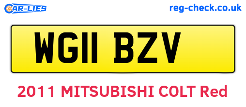 WG11BZV are the vehicle registration plates.