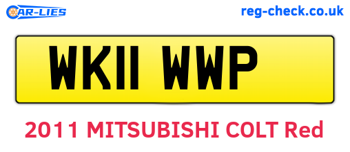 WK11WWP are the vehicle registration plates.