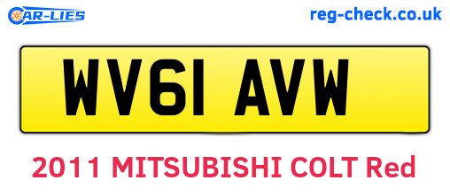 WV61AVW are the vehicle registration plates.