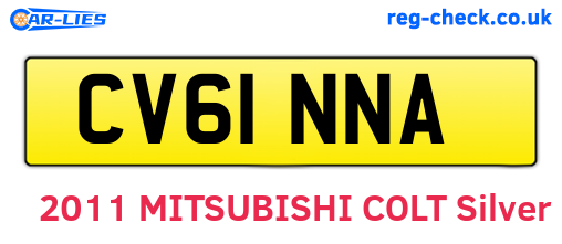 CV61NNA are the vehicle registration plates.