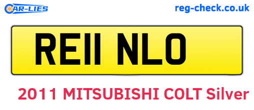 RE11NLO are the vehicle registration plates.