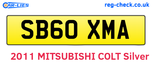 SB60XMA are the vehicle registration plates.