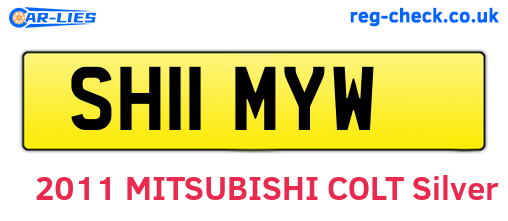 SH11MYW are the vehicle registration plates.