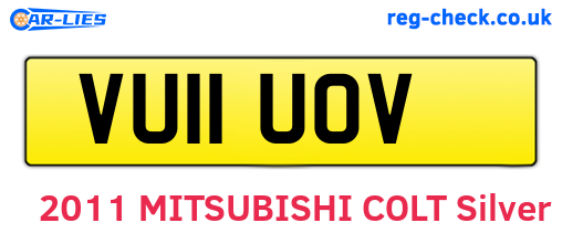 VU11UOV are the vehicle registration plates.