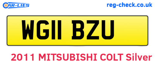 WG11BZU are the vehicle registration plates.