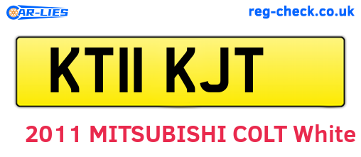 KT11KJT are the vehicle registration plates.