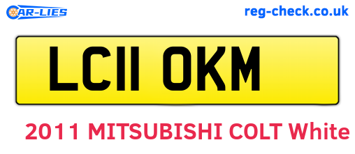 LC11OKM are the vehicle registration plates.