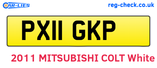 PX11GKP are the vehicle registration plates.