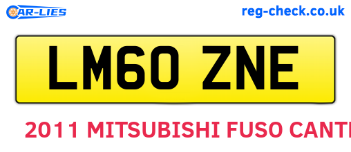 LM60ZNE are the vehicle registration plates.