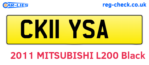 CK11YSA are the vehicle registration plates.