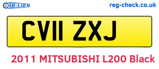 CV11ZXJ are the vehicle registration plates.