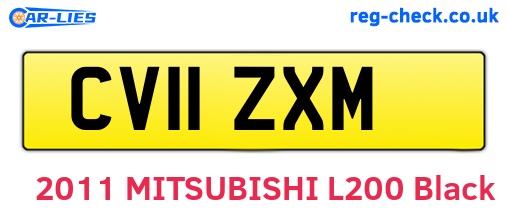 CV11ZXM are the vehicle registration plates.