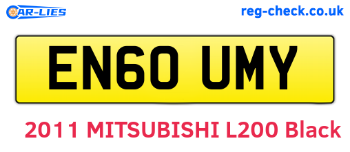 EN60UMY are the vehicle registration plates.