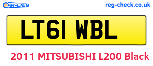 LT61WBL are the vehicle registration plates.