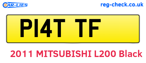 P14TTF are the vehicle registration plates.
