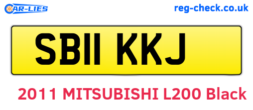 SB11KKJ are the vehicle registration plates.