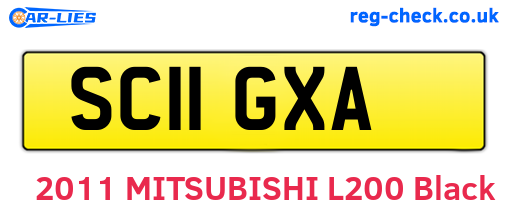 SC11GXA are the vehicle registration plates.