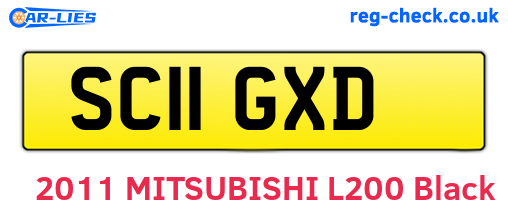 SC11GXD are the vehicle registration plates.