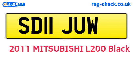SD11JUW are the vehicle registration plates.