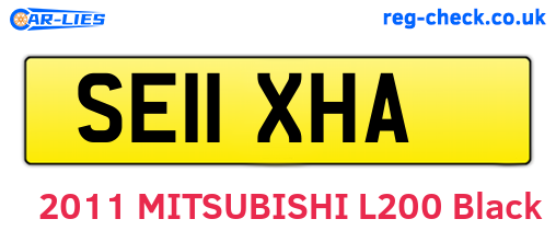 SE11XHA are the vehicle registration plates.