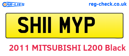 SH11MYP are the vehicle registration plates.