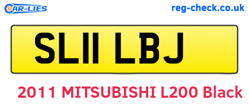SL11LBJ are the vehicle registration plates.