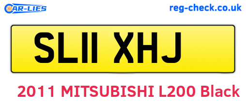 SL11XHJ are the vehicle registration plates.