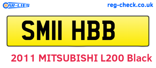 SM11HBB are the vehicle registration plates.