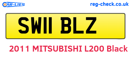 SW11BLZ are the vehicle registration plates.