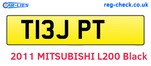 T13JPT are the vehicle registration plates.
