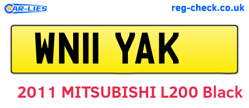 WN11YAK are the vehicle registration plates.
