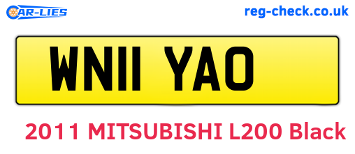 WN11YAO are the vehicle registration plates.