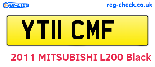 YT11CMF are the vehicle registration plates.