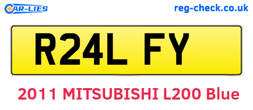 R24LFY are the vehicle registration plates.