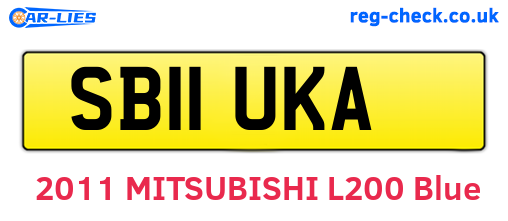 SB11UKA are the vehicle registration plates.