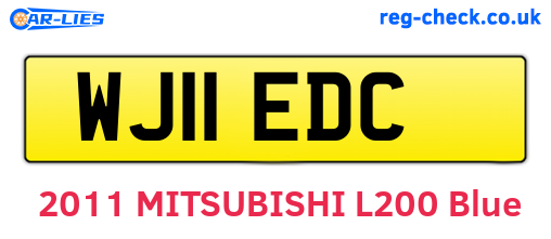 WJ11EDC are the vehicle registration plates.