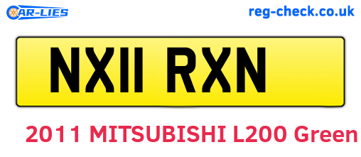 NX11RXN are the vehicle registration plates.
