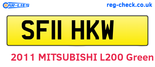 SF11HKW are the vehicle registration plates.