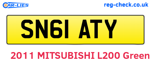 SN61ATY are the vehicle registration plates.