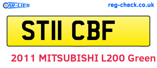ST11CBF are the vehicle registration plates.