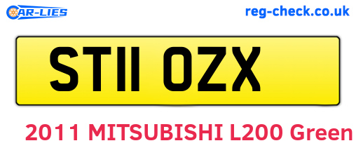 ST11OZX are the vehicle registration plates.