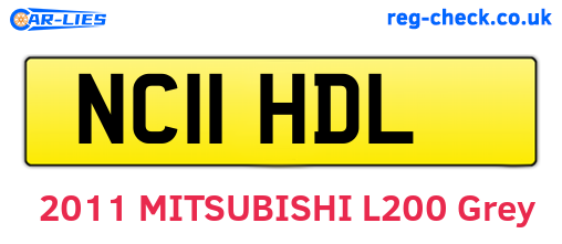 NC11HDL are the vehicle registration plates.