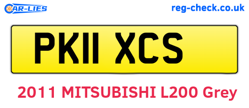 PK11XCS are the vehicle registration plates.