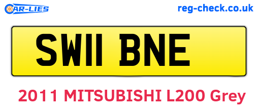 SW11BNE are the vehicle registration plates.