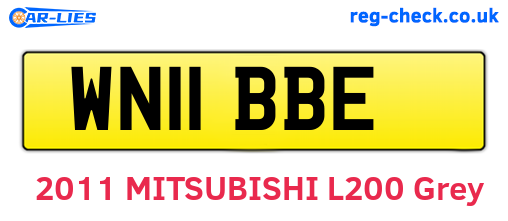 WN11BBE are the vehicle registration plates.