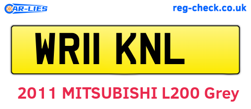WR11KNL are the vehicle registration plates.