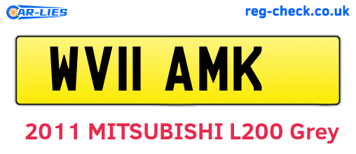 WV11AMK are the vehicle registration plates.