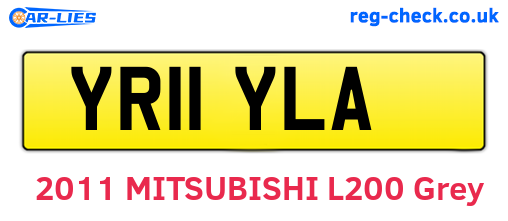 YR11YLA are the vehicle registration plates.