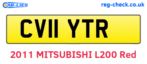 CV11YTR are the vehicle registration plates.