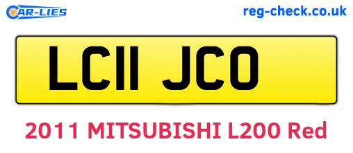 LC11JCO are the vehicle registration plates.